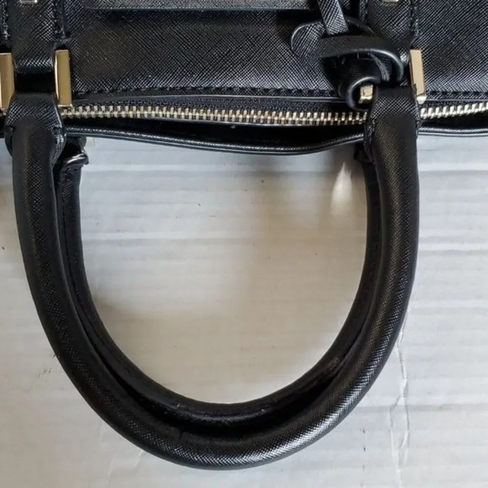 GUESS Bag Cherie Small Girlfriend Satchel Black Vegan Leather Handbag WOMAN'S